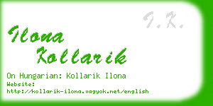 ilona kollarik business card